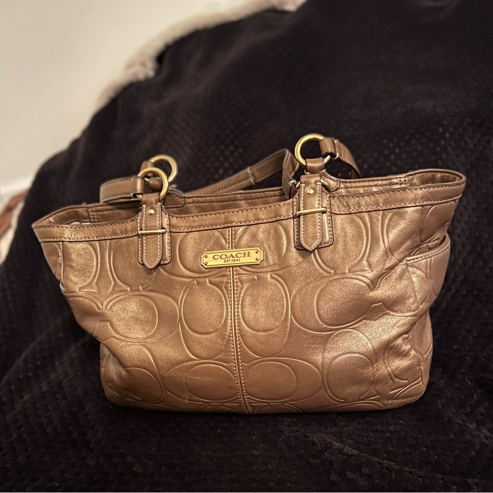 Used- Coach Satchel Light Bronze Satchel